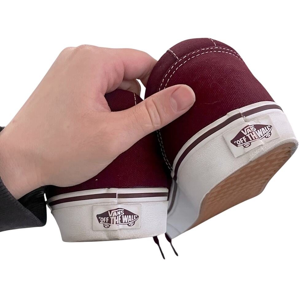 VANS Ward Low Top Sneakers Red Burgundy Maroon Skater Streetwear 10.5 - Picture 2 of 9